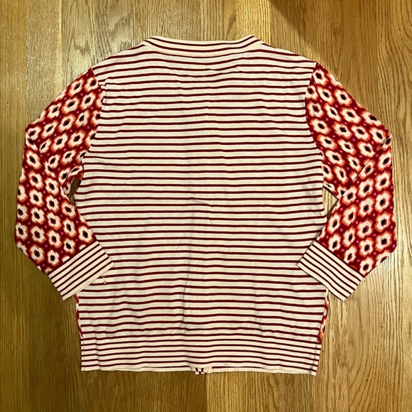 NWT KATE SPADE Posy Ikat Cardigan Red Chestnut Cardigan (Small) - Picture 9 of 9